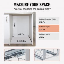 VEVOR Pull-Out Trash Can, 35Lx2 Double Bins, Under Mount Kitchen Waste Container with Slide and Door Mounting Kit, 110 lbs Load Capacity Heavy Duty Garbage Recycling Bin for Kitchen Cabinet, Sink
