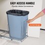 VEVOR Pull-Out Trash Can, Under Mount Kitchen Waste Container with Slide ang Handle, 16 kg Load Capacity Heavy Duty Garbage Recycling Bin for Kitchen Cabinet, Sink, Under Counter (Bin Not Include)