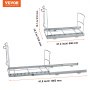 VEVOR Pull-Out Trash Can, Under Mount Kitchen Waste Container with Slide ang Handle, 35.3 lbs Load Capacity Heavy Duty Garbage Recycling Bin for Kitchen Cabinet, Sink, Under Counter (Bin Not Include)