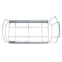 top view of a metal frame for a VEVOR pull-out trash can with side handles and an open structure.