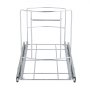VEVOR pull-out trash can chrome wire frame with sliding track rails for cabinet installation.