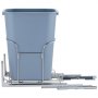 VEVOR pull-out trash can with gray bin and metal sliding frame for cabinet installation.