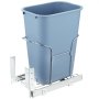 VEVOR Single Pullout Waste Container Kitchen Trash Can 35L with Handle Grey