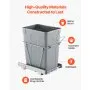 35QT Pullout Waste Container Under Cabinet Kitchen Garbage Bin Trash Can