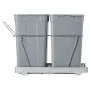 VEVOR Pullout Trash Can for Kitchen Cabinets,Double Under Sink Garbage Waste Recycling Bin, Under Mount Waste Container, with Heavy Duty Metal Full Extension Sliding System and Handle