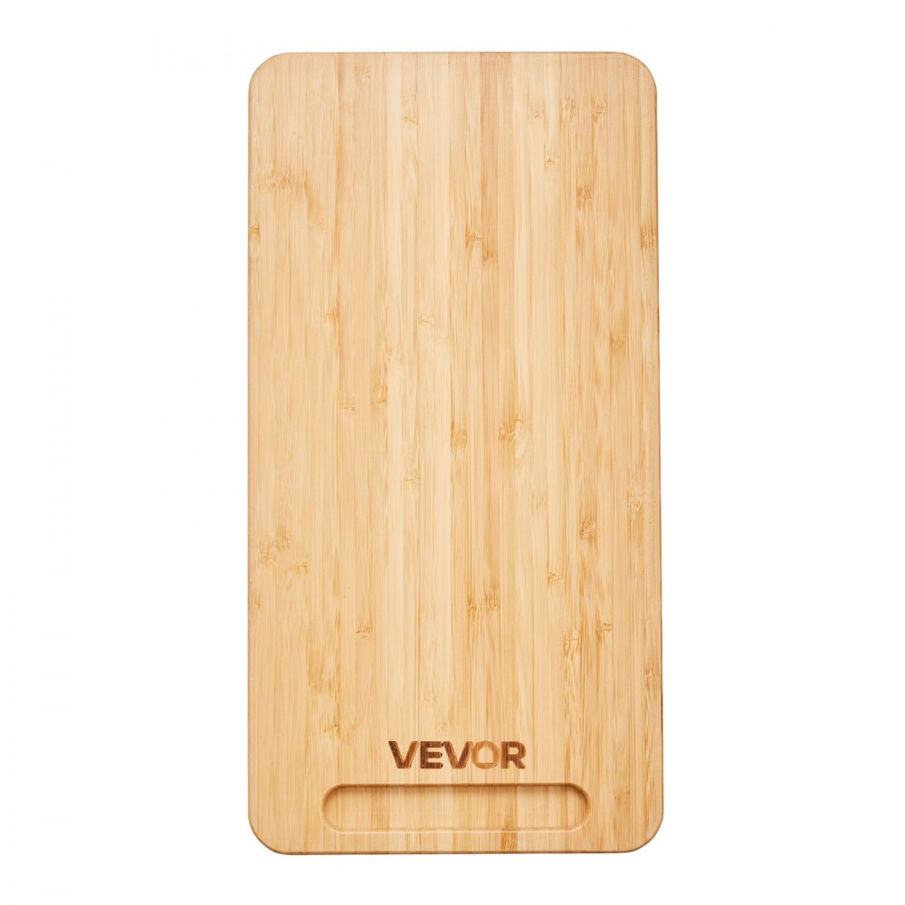 VEVOR Appliance Slider, Medium 14.5 x 7.5-inch, Rolling Sliding Tray with Rubber Wheels & Hollow Handle, Easy to Clean, Appliance Rolling Tray for Coffee Maker, Kitchen Countertop, Natural Wood