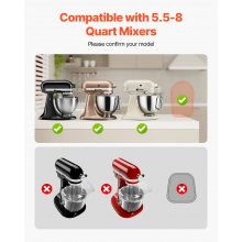 VEVOR Mixer Slider Oval 15.7 x 11.1-inch for Tilt Head 5.5-8 Qt Stand Mixer