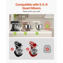 VEVOR Mixer Slider Oval 15.7 x 11.1-inch for Tilt Head 5.5-8 Qt Stand Mixer