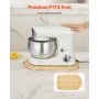 VEVOR Mixer Slider, Oval 14.5 x 9.4-inch, Appliance Slider Compatible with Tilt Head 4.5-5 Qt Stand Mixer, PTFE Feet, Kitchen Countertop Storage Mover Sliding Tray, Natural Wood
