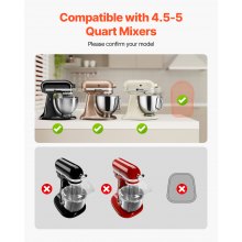 VEVOR Mixer Slider Oval 14.5 x 9.4-inch for Tilt Head 4.5-5 Qt Stand Mixer