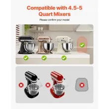 VEVOR Mixer Slider Oval 14.5 x 9.4-inch for Tilt Head 4.5-5 Qt Stand Mixer