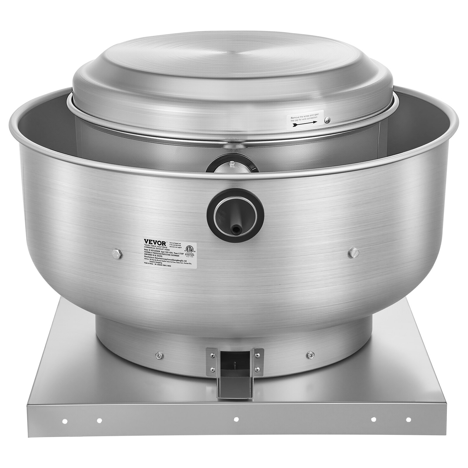 VEVOR Commercial Kitchen Exhaust Fan, 2200 CFM Restaurant Canopy Hood Exhaust Fan,  0.75HP 560W Direct Drive Food Truck Hood Vent, High Speed & Low Noise, for Warehouse, Agriculture