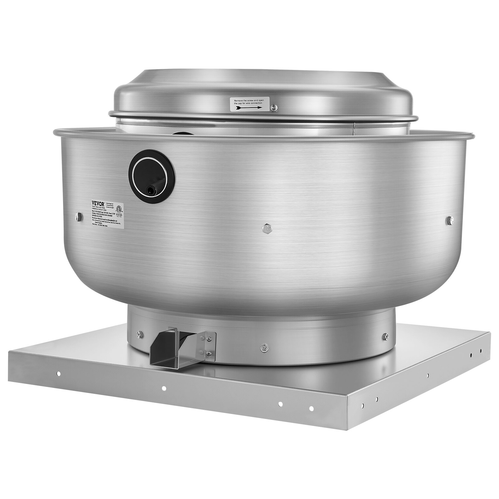 VEVOR Commercial Kitchen Exhaust Fan, 2200 CFM Restaurant Canopy Hood Exhaust Fan,  0.75HP 560W Direct Drive Food Truck Hood Vent, High Speed & Low Noise, for Warehouse, Agriculture