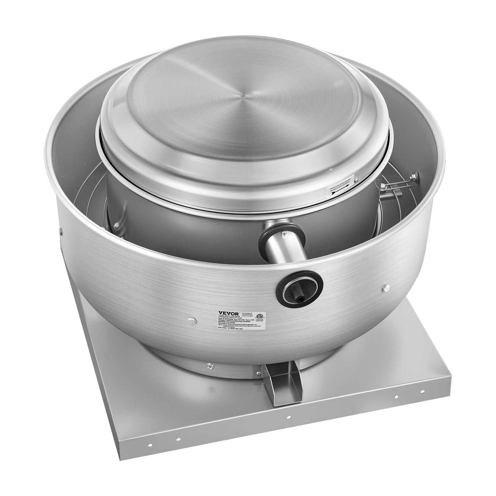 VEVOR Commercial Kitchen Exhaust Fan, 2200 CFM Restaurant Canopy Hood Exhaust Fan,  0.75HP 560W Direct Drive Food Truck Hood Vent, High Speed & Low Noise, for Warehouse, Agriculture