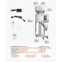 VEVOR Powder Filling Machine, 10-999g Automatic Particle Dispenser, Premium Stainless Steel, Intelligent Weighing Dispensing Filler with Foot Pedal, for Coffee Beans, Grains, Tea, Spices, Silver