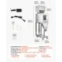 VEVOR Powder Filling Machine, 20-3000g (0.04 - 6.61lbs) Automatic Particle Dispenser, Stainless Steel, Smart Weighing Dispensing Filler w/ Foot Pedal, for Coffee Beans, Grains, Tea, Spices, Silver