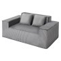 VEVOR Loveseat Sofa, 63-Inch 2-Seats Couch for Living Room, Modern Small Corduroy Couch with Pocket Springs, Soft Cushions, Comfy Loveseat for Bedroom, Office or Apartment, No Assembly Required, Gray
