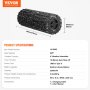 VEVOR Vibrating Foam Roller 4 Intensities Rechargeable Electric EPP Foam Roller