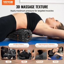 VEVOR Vibrating Foam Roller 4 Intensities Rechargeable Electric EPP Foam Roller