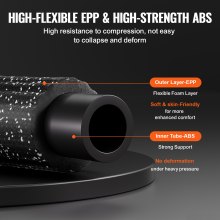 VEVOR Vibrerende Foam Roller 4 Intensities Oppladbar elektrisk EPP Foam Roller