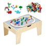 Multi-Purpose Activity Play Table with 290 Building Bricks & 30 PCS Accessories