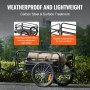 VEVOR Bike Cargo Trailer, 72.5 kg Load Capacity, Heavy-Duty Bicycle Wagon Cart, Foldable Compact Storage & Quick Release with Universal Hitch, 40.6 cm Wheels, Safe Reflectors, Fits 558.8-711.2 mm Bike Wheels