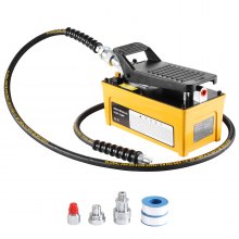 VEVOR Air Hydraulic Pump 10000 PSI, 1.6l Oil Tank, 340 L/min Air Flow, Npt 3/8" Oil Outlet, Npt 1/4" Inlet, Air Operated Foot Pump with 6.56 ft / 2m Oil Hose For Auto Repair Frame Machine & Hydraulic Press