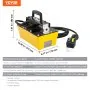 VEVOR 10,000PSI Air Hydraulic Pump, 0.61 Gal Reservoir, NPT 3/8 In Oil Outlet, NPT 1/4 In Inlet, Plastic Air Hydraulic Pump with Remote Control Actuator, for Automobile Frame Machine & Hydraulic Press