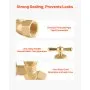 Hose Bibb 1/2" FIP x 3/4" MHT Connection Brass Outdoor Water Faucet Spigot