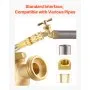 Hose Bibb 1/2" FIP x 3/4" MHT Connection Brass Outdoor Water Faucet Spigot
