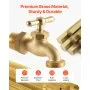 Hose Bibb 3/4" MIP x 3/4" MHT Connection Brass Outdoor Water Faucet Spigot