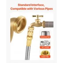 Hose Bibb 3/4" MIP x 3/4" MHT Connection Brass Outdoor Water Faucet Spigot