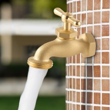Hose Bibb 3/4" MIP x 3/4" MHT Connection Brass Outdoor Water Faucet Spigot