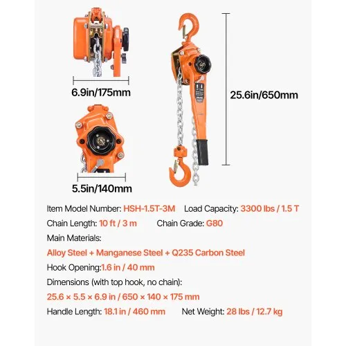 Hoovaga ketttali 1,5 t, 3 m — pilt 7