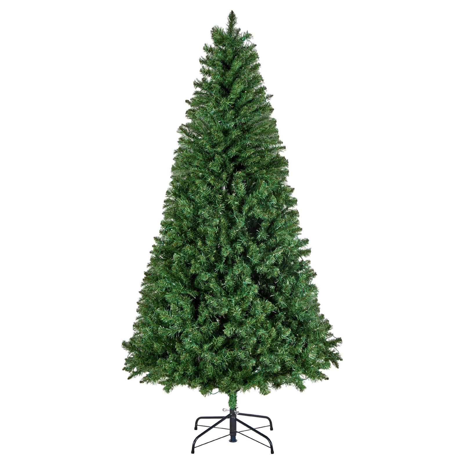VEVOR Christmas Tree, 6ft Prelit Artificial Xmas Tree, Full Holiday Decor Trees with 330 Colorful LED Lights, 11 Lighting Modes, 1250 Branch Tips & Sturdy Metal Base for Home Party Office Decoration