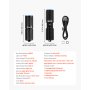 VEVOR Keychain Flashlight, Rechargeable Mini LED Flashlight, 200 High Lumens Pocket-Sized Flashlight with 2 Lighting Modes, IPX7 Waterproof Portable Flashlight for Everyday Carry, Camping, Emergencies