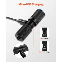 Keychain Flashlight Rechargeable Mini Flashlight 200 High Lumens IPX7 Waterproof