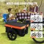 VEVOR Bike Cargo Trailer, 88 lbs/39.9 kg Load Capacity, Heavy-Duty Bicycle Wagon Cart, Foldable Compact Storage with Universal Hitch, Waterproof Cover, 16" (40.6 cm) Wheels, Safe Reflectors, Fits 24"-28" (61-71 cm) Bike Wheels