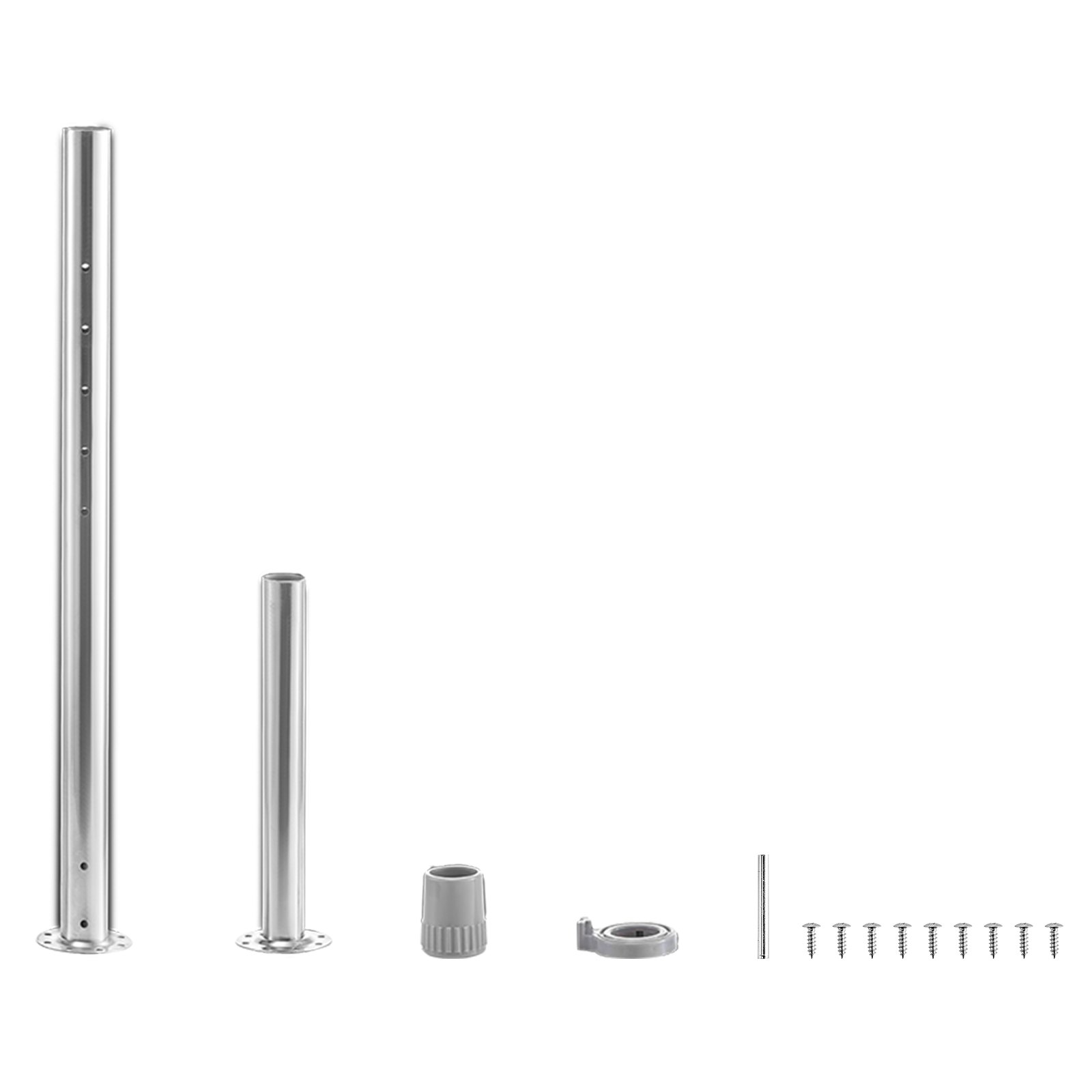 VEVOR Kidney Shaped Chrome Corner Organizer 71 cm Diameter Kitchen Cabinet Blind Corner 2-Shelf Blind Corner Organizer Stainless Steel Lazy Susan Replacement Shelf Silver Blind Corner Shelf 36 lbs