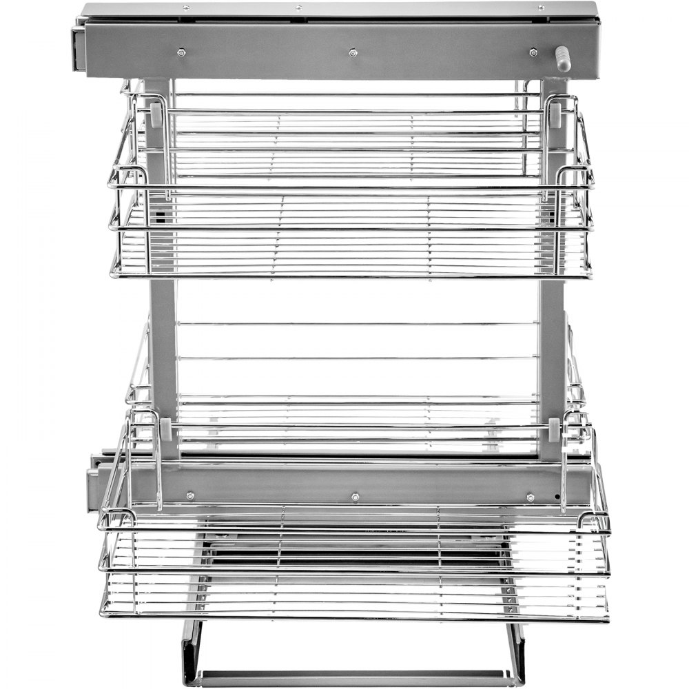 VEVOR Pull Out Blind Corner Cabinet, 15.7 Inch Opening Chrome Soft Close Blind Corner with Four Shelf, Slide Out Kitchen Cabinet Organizer for Minimum Cabinet Size 31.5''Wx21.6''Dx25.6''H