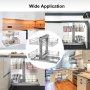 VEVOR Pull Out Blind Corner Cabinet, 15.7 Inch Opening Chrome Soft Close Blind Corner with Four Shelf, Slide Out Kitchen Cabinet Organizer for Minimum Cabinet Size 31.5''Wx21.6''Dx25.6''H