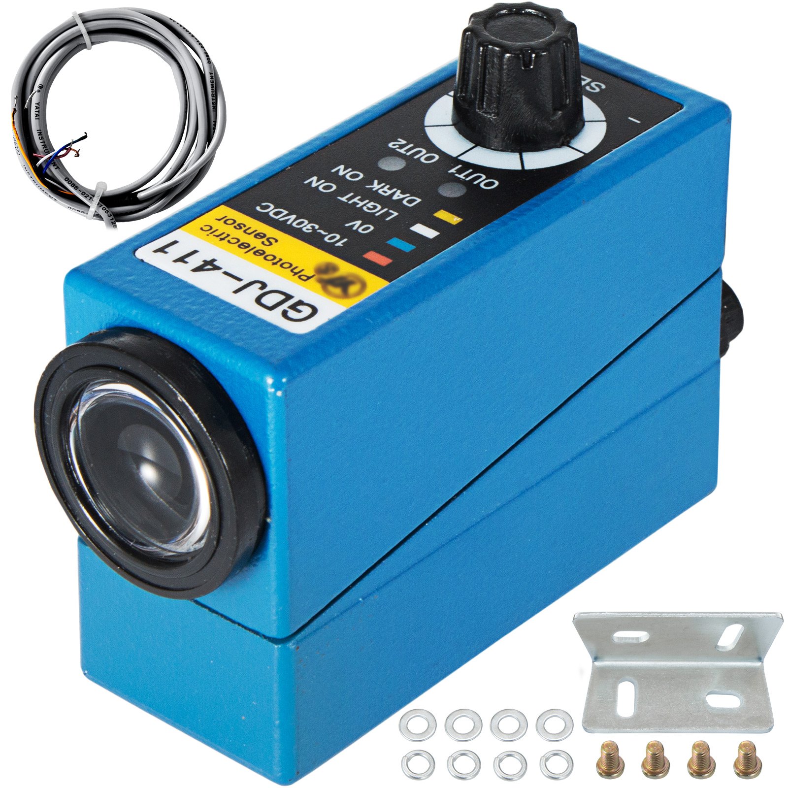 Gdj-411 Gb Green And Blue Color Photoelectric Sensor Metal Shell Indicators Knob