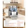 VEVOR Slushie Machine, 3L/100oz x 2 Tank Slushy Machine for Home, No Ice Needed Frozen Drink Maker, Margarita Maker with Self-Cleaning, for Frozen Margaritas, Frappés, Milkshake & More