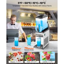 Commercial Slushy Machine 15L Margarita Smoothie Frozen Drink Slushie Maker