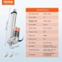 VEVOR Linear Actuator 12V 15.2 cm 1.4 cm/s High Speed 99.8 kg/1000N IP54 Protection