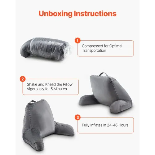Coussin de lecture avec appui-tête amovible, grand oreiller de