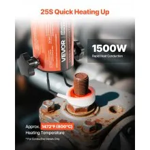 VEVOR Induction Heater Bolt Removal, 1500W 110V Magnetic Induction Heater Kit, Handheld Nut Buster Tool, Mini Heating Machine for Rusty Screw Removing, Car Garage Repairing Tools with 8 Coil and Box