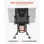 Hunting Chair 360° Swivel Silent Foldable Blind Chair Armrests Anti-Sink Feet