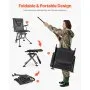 Hunting Chair 360° Swivel Silent Foldable Blind Chair Armrests Anti-Sink Feet