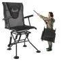 Hunting Chair 360° Swivel Silent Foldable Blind Chair Armrests Anti-Sink Feet